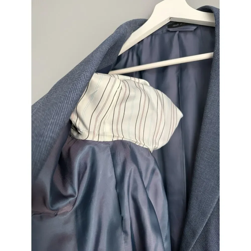 Lauren Ralph Lauren Blazer 48R Silk Wool Blue Sport Coat Classic
